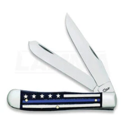 Case Cutlery Blue Line Trapper Bone Pocket Knife 06567