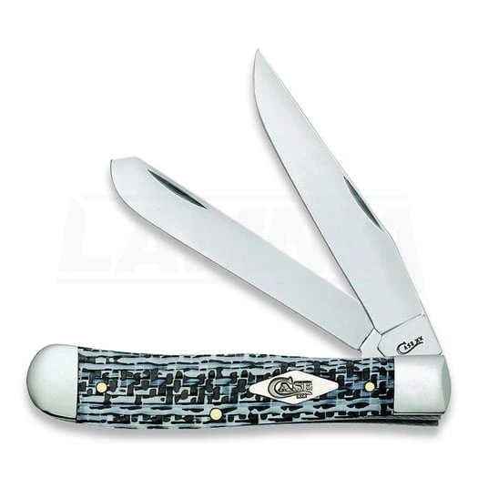 Case Cutlery Trapper Black/White CF Pocket Knife 38920 3 Case Cutlery Trapper Black/White CF Pocket Knife 38920