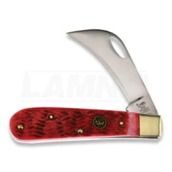 Hen & Rooster Hawkbill Red Pick Bone Pocket Knife