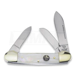 Hen & Rooster Gunboat Canoe 3 Blade MOP Pocket Knife