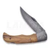 Hen & Rooster Damascus Olive Wood Folding Knife -Knife Shop 56116 HR010OW 01