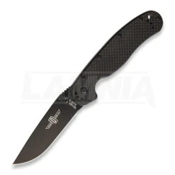 Ontario RAT I Folding Knife, Carbon Fiber, Black 8887CF